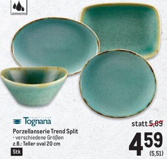 Metro Tognana Porzellanserie Trend Split • verschiedene Größen z.B.: Teller oval 20 cm Angebot