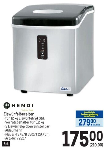 Metro Hendi Eiswürfelbereiter Angebot