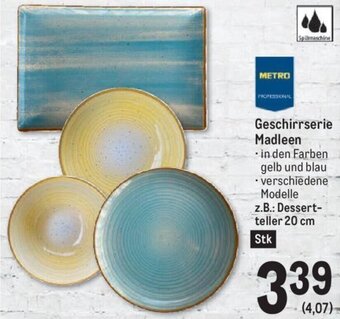 Metro Geschirrserie Madleen z.B.: Dessert-teller 20 cm Stk Angebot