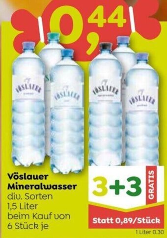ADEG Vöslauer Mineralwasser diu. Sorten 1,5 Liter Angebot