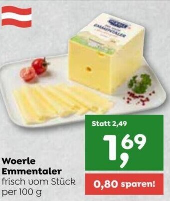 ADEG Woerle Emmentaler frisch vom Stück per 100 g Angebot