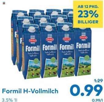 T&G Formil H-Vollmilch 3.5% 1L Angebot