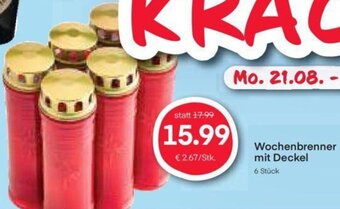 MPreis Wochenbrenner mit Deckel 6 Stück Angebot