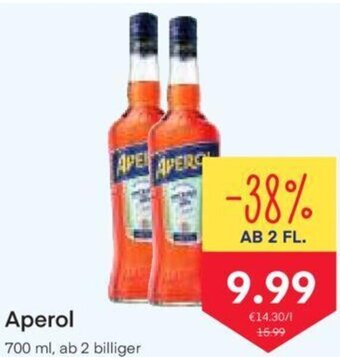 MPreis Aperol 700 ml, ab 2 billiger Angebot