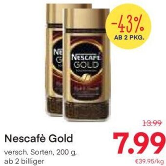 MPreis Nescafè Gold versch. Sorten, 200 g, ab 2 billiger Angebot