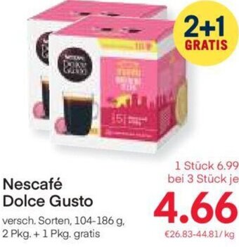 MPreis Nescafé Dolce Gusto versch. Sorten, 104-186 g, 2 Pkg. + 1 Pkg. gratis Angebot