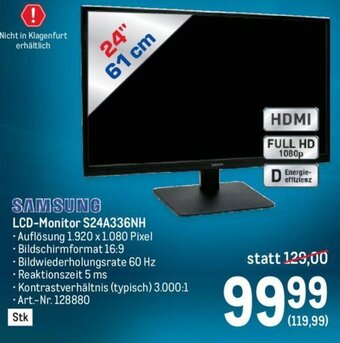 Metro SAMSUNG LCD-Monitor S24A336NH Angebot