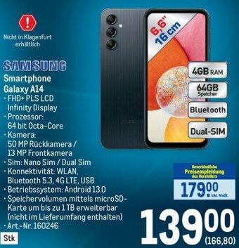 Metro SAMSUNG Smartphone Galaxy A14 Angebot