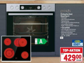 Metro gorenje Einbauherdset Steel Set 4 Angebot