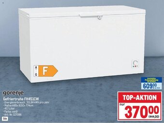 Metro gorenje Gefriertruhe FH451CW Angebot