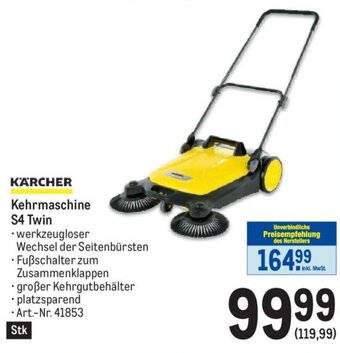 Metro KÄRCHER Kehrmaschine S4 Twin Angebot