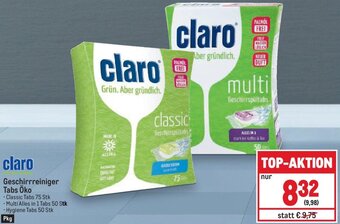 Metro claro Geschirrreiniger Tabs Öko Angebot