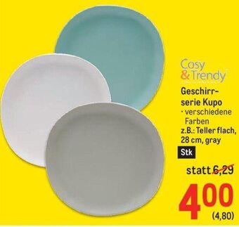 Metro Cosy & Trendy Geschirr-serie Kupo z.B.: Teller flach, 28 cm, gray Angebot