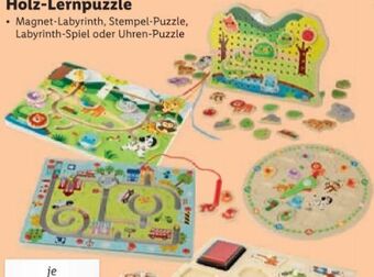 Lidl Holz lern-puzzle-spiel Angebot