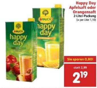 Interspar Happy Day Apfelsaft Oder Orangensaft 2 Liter Angebot