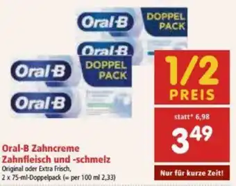 Interspar Oral-B Zahncreme Zahnfleisch Und-Schmelz 2x75 ml Angebot
