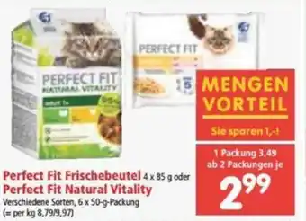 Interspar Perfect Fit Frischebeutel, Perfect Fit Natural Vitality 6x50g Angebot