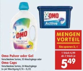Interspar Omo Pulver Oder Gel, Omo Caps Angebot