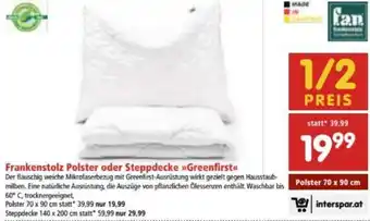 Interspar Frankenstolz Polster Oder Steppdecke Greenfirst Angebot