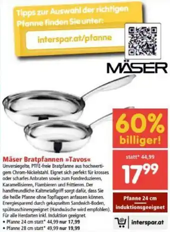 Interspar Mäser Bratpfannen Tavos Angebot