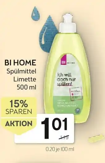 Bipa Bi Home Spülmittel Limette 500 ml Angebot