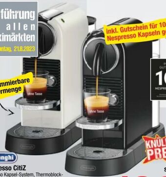 Maximarkt Nespresso citiz Angebot