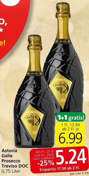 Spar Astoria Galie Prosecco Treviso DOC 0,75 Liter Angebot