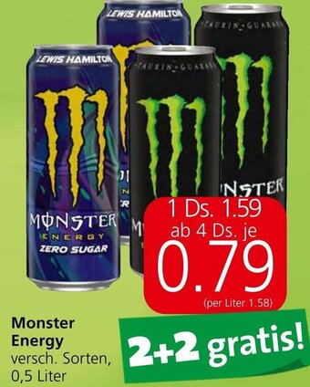 Spar Monster Energy versch. Sorten, 0,5 Liter Angebot