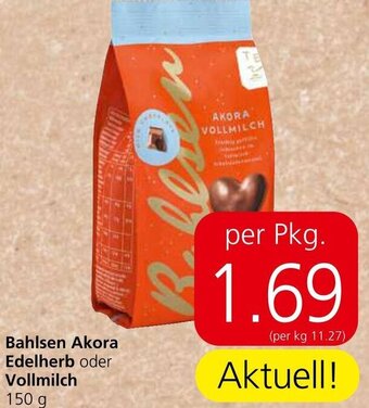 Spar Bahlsen Akora Edelherb oder Vollmilch 150 g Angebot
