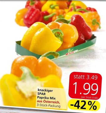 Spar knackiger SPAR Paprika Mix aus Österreich, 3-Stück-Packung Angebot