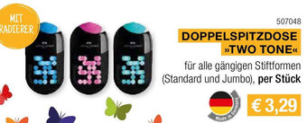 Skribo DOPPELSPITZDOSE >>TWO TONE<< für alle gängigen Stiftformen (Standard und Jumbo), per Stück Angebot