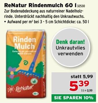 Salzburger Lagerhaus ReNatur Rindenmulch 60 L Angebot