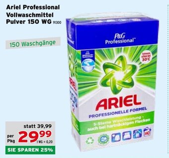 Salzburger Lagerhaus Ariel Professional Vollwaschmittel Pulver 150 WG 91300 Angebot