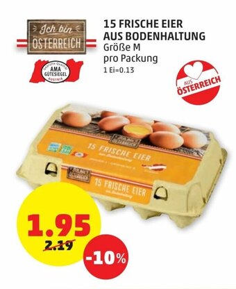 PENNY 15 Frische Eier Aus Bodenhaltung Angebot