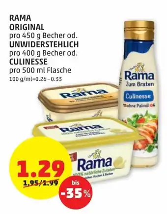 PENNY Rama Original Unwiderstehlich Culinese Angebot