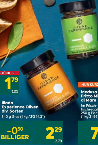 Billa Iliada Experience Oliven div. Sorten 340 g Angebot