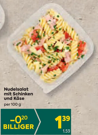 Billa Nudelsalat mit Schinken und Käse per 100 g Angebot