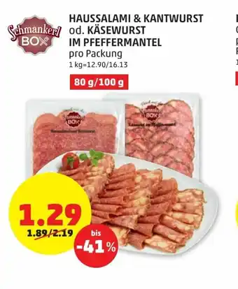 PENNY Haussalami & Kantwurst Kasewurst Im Pfeffermantel Angebot