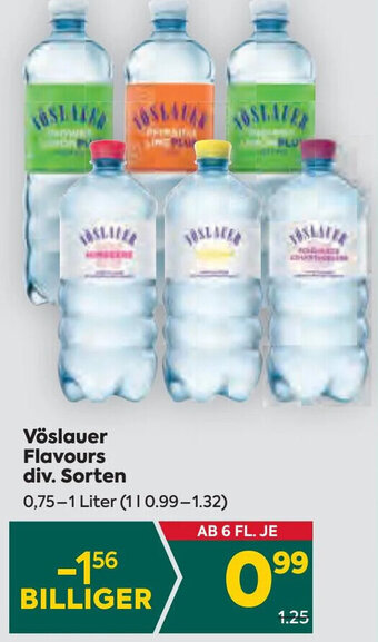 Billa Vöslauer Flavours div. Sorten 0,75-1 Liter Angebot