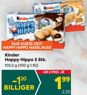 Billa Kinder Happy Hippo 5 Stk. 103,5 g Angebot