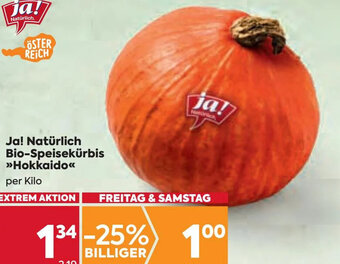 Billa Ja! Natürlich Bio-Speisekürbis >>Hokkaido<< per Kilo Angebot