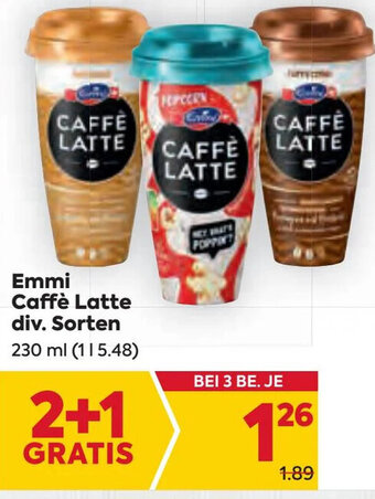 Billa Emmi Caffè Latte div. Sorten 230 ml Angebot