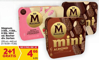 Billa Magnum 3 Stk., 4 stk., 6 Stk. Mini od. Becher div. Sorten 270 ml- 440 ml Angebot