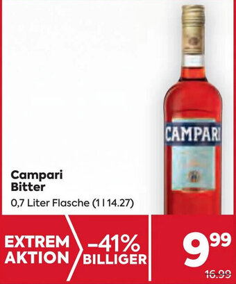 Billa Campari Bitter 0,7 Liter Flasche Angebot
