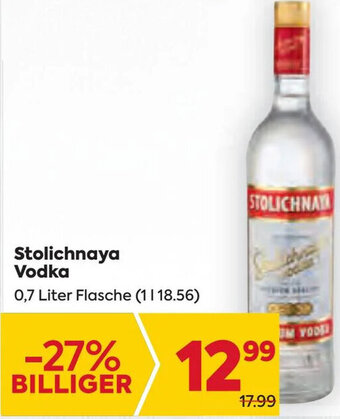 Billa Stolichnaya Vodka 0,7 Liter Flasche Angebot