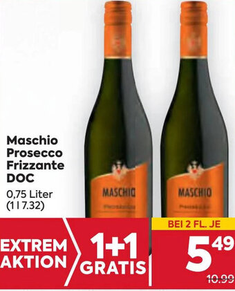 Billa Maschio Prosecco Frizzante DOC 0,75 Liter Angebot