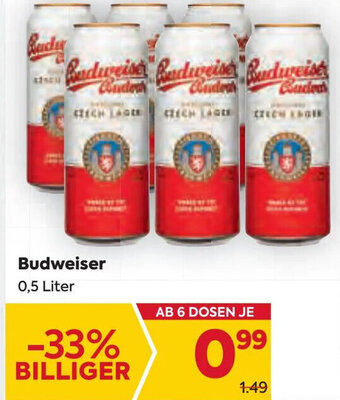 Billa Budweiser 0,5 Liter Angebot