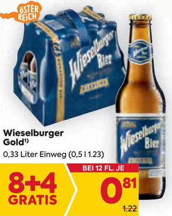 Billa Wieselburger Gold¹) 0,33 Liter Einweg Angebot