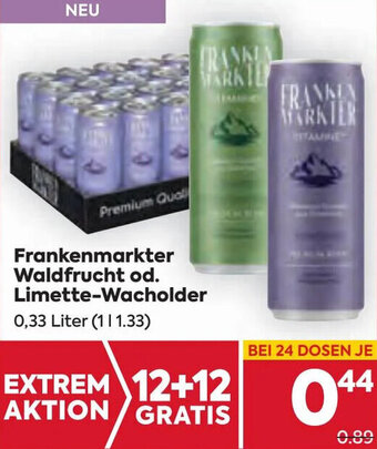 Billa Frankenmarkter Waldfrucht od. Limette-Wacholder 0,33 Liter Angebot