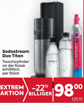 Billa Sodastream Duo Titan Tauschzylinder an der Kasse erhältlich, per Stück Angebot